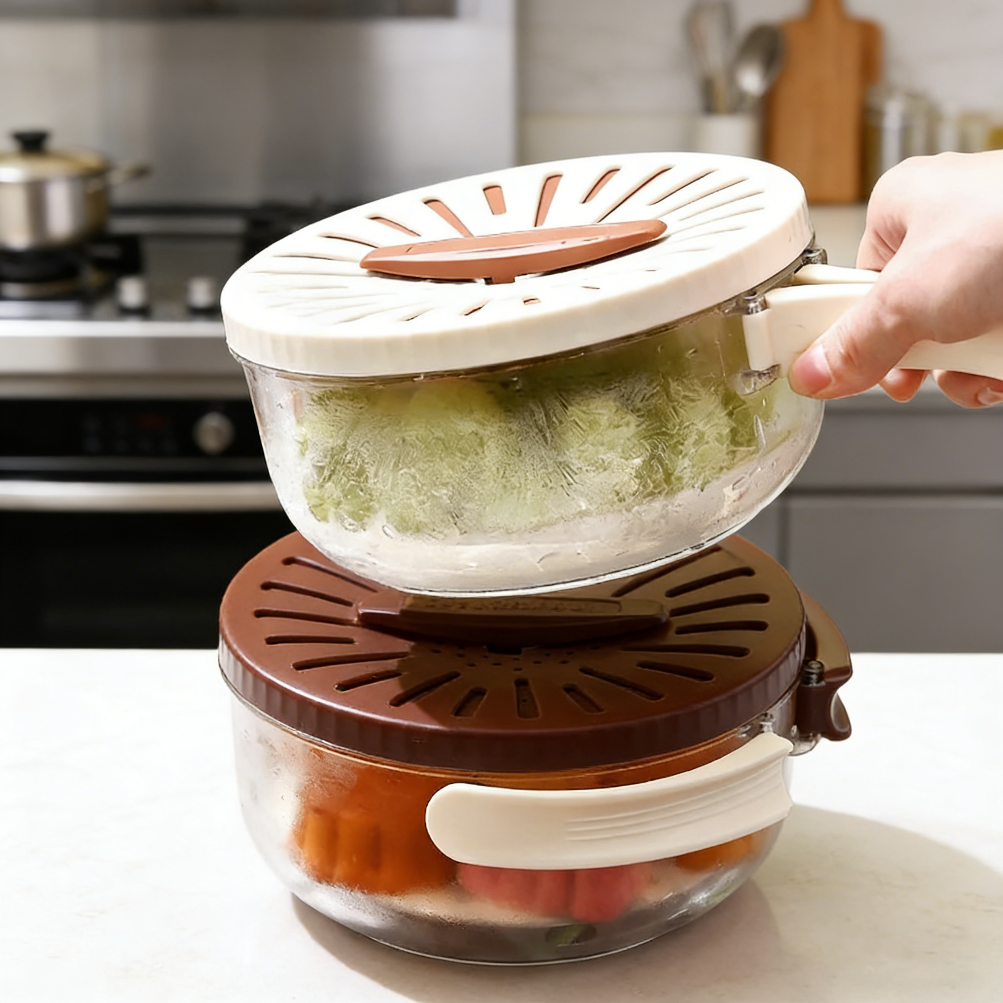 2-in-1 Draining and Preservation Basket: Simplify Washing & Storing
